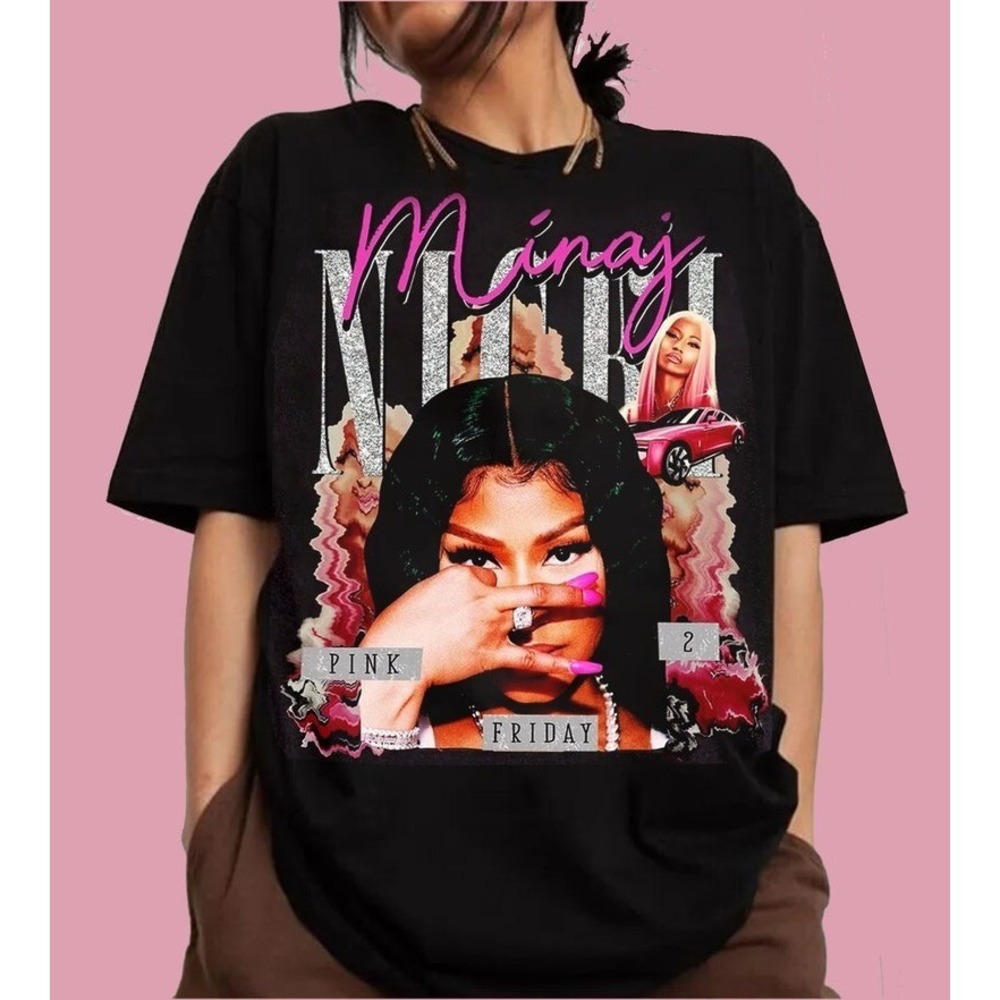 Vintage Nicki Minaj Tour 2024 Shirt, Rapper Homage Graphic Shirt, Gift For Fan